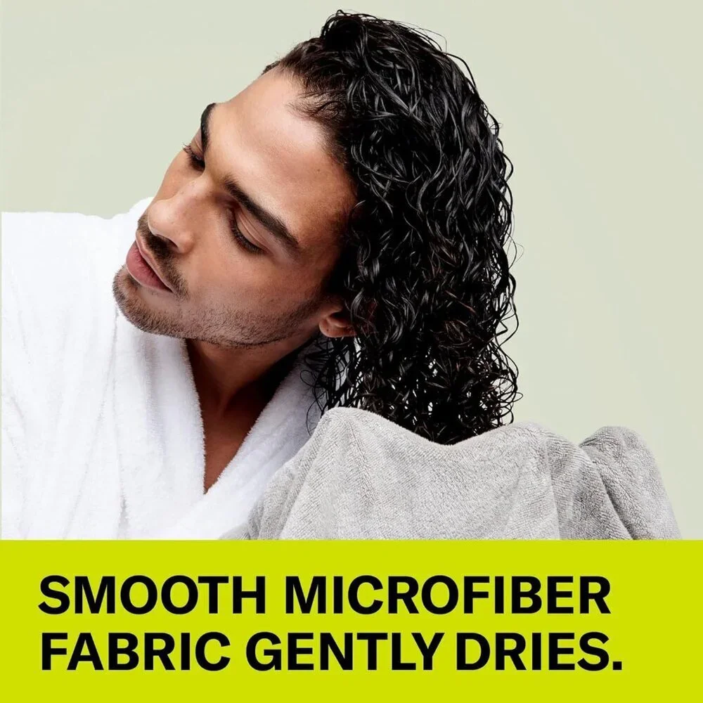 Microfiber Hair Towel Anti-Frizz Fast Dry Large Gray